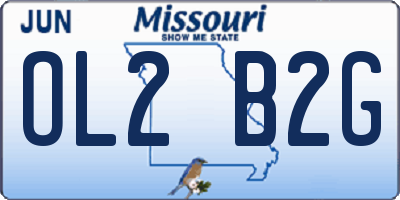 MO license plate OL2B2G