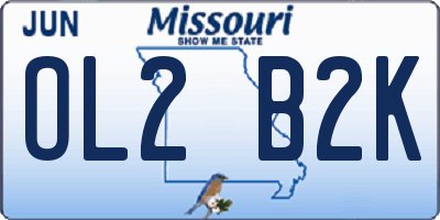 MO license plate OL2B2K