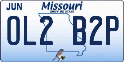 MO license plate OL2B2P
