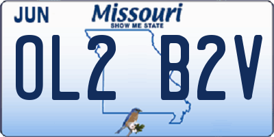 MO license plate OL2B2V