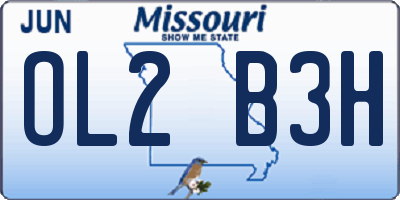 MO license plate OL2B3H
