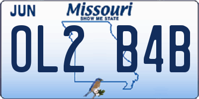 MO license plate OL2B4B