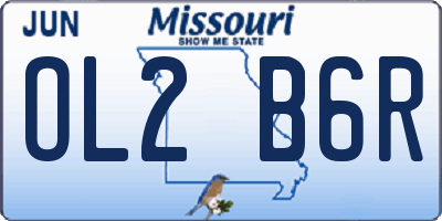 MO license plate OL2B6R