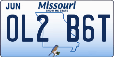MO license plate OL2B6T