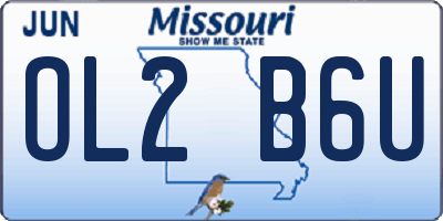 MO license plate OL2B6U
