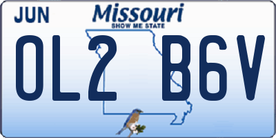 MO license plate OL2B6V