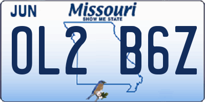 MO license plate OL2B6Z
