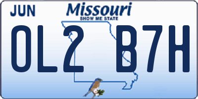 MO license plate OL2B7H