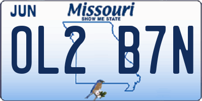 MO license plate OL2B7N