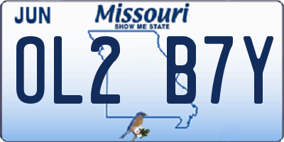MO license plate OL2B7Y