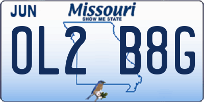 MO license plate OL2B8G