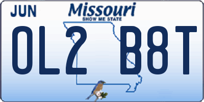 MO license plate OL2B8T