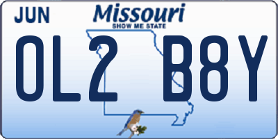 MO license plate OL2B8Y