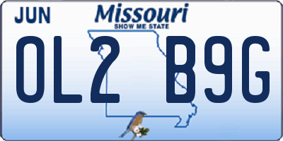 MO license plate OL2B9G