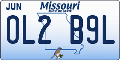 MO license plate OL2B9L