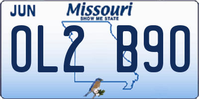 MO license plate OL2B9O