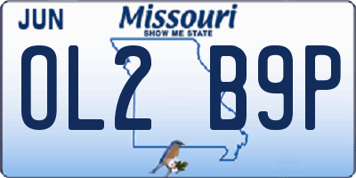 MO license plate OL2B9P