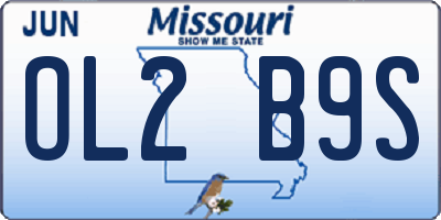 MO license plate OL2B9S