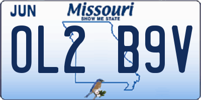 MO license plate OL2B9V