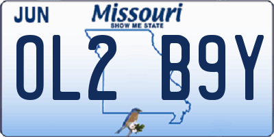 MO license plate OL2B9Y