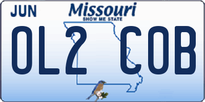 MO license plate OL2C0B