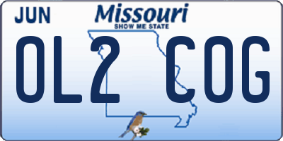 MO license plate OL2C0G