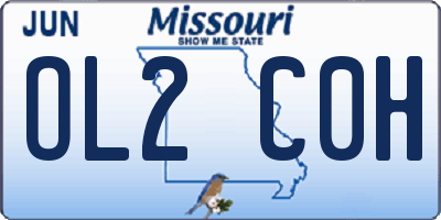MO license plate OL2C0H