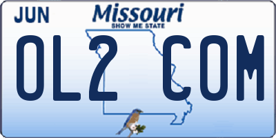 MO license plate OL2C0M
