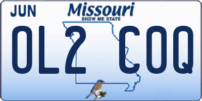 MO license plate OL2C0Q