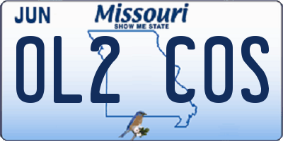 MO license plate OL2C0S