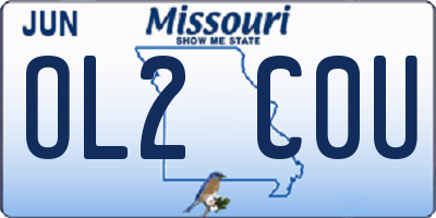 MO license plate OL2C0U