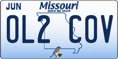 MO license plate OL2C0V