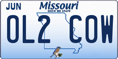 MO license plate OL2C0W