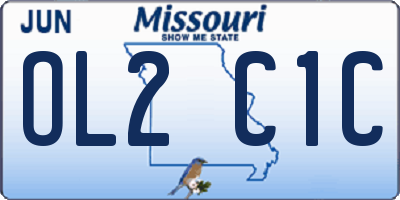 MO license plate OL2C1C