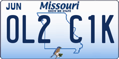 MO license plate OL2C1K