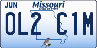 MO license plate OL2C1M
