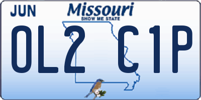 MO license plate OL2C1P