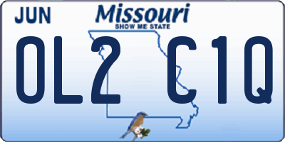 MO license plate OL2C1Q