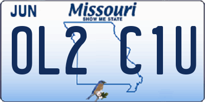 MO license plate OL2C1U