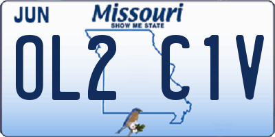 MO license plate OL2C1V