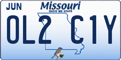 MO license plate OL2C1Y