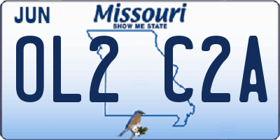 MO license plate OL2C2A