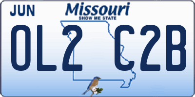 MO license plate OL2C2B