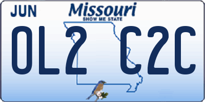 MO license plate OL2C2C