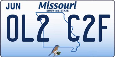 MO license plate OL2C2F