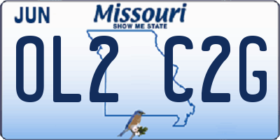 MO license plate OL2C2G