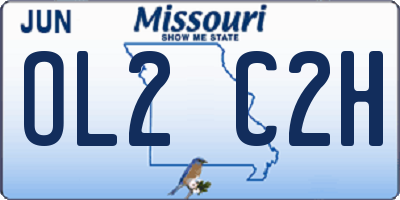 MO license plate OL2C2H