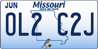 MO license plate OL2C2J