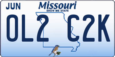 MO license plate OL2C2K