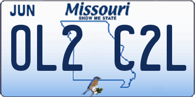 MO license plate OL2C2L